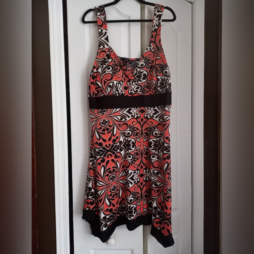 2X Peachy coral coloured summer dress